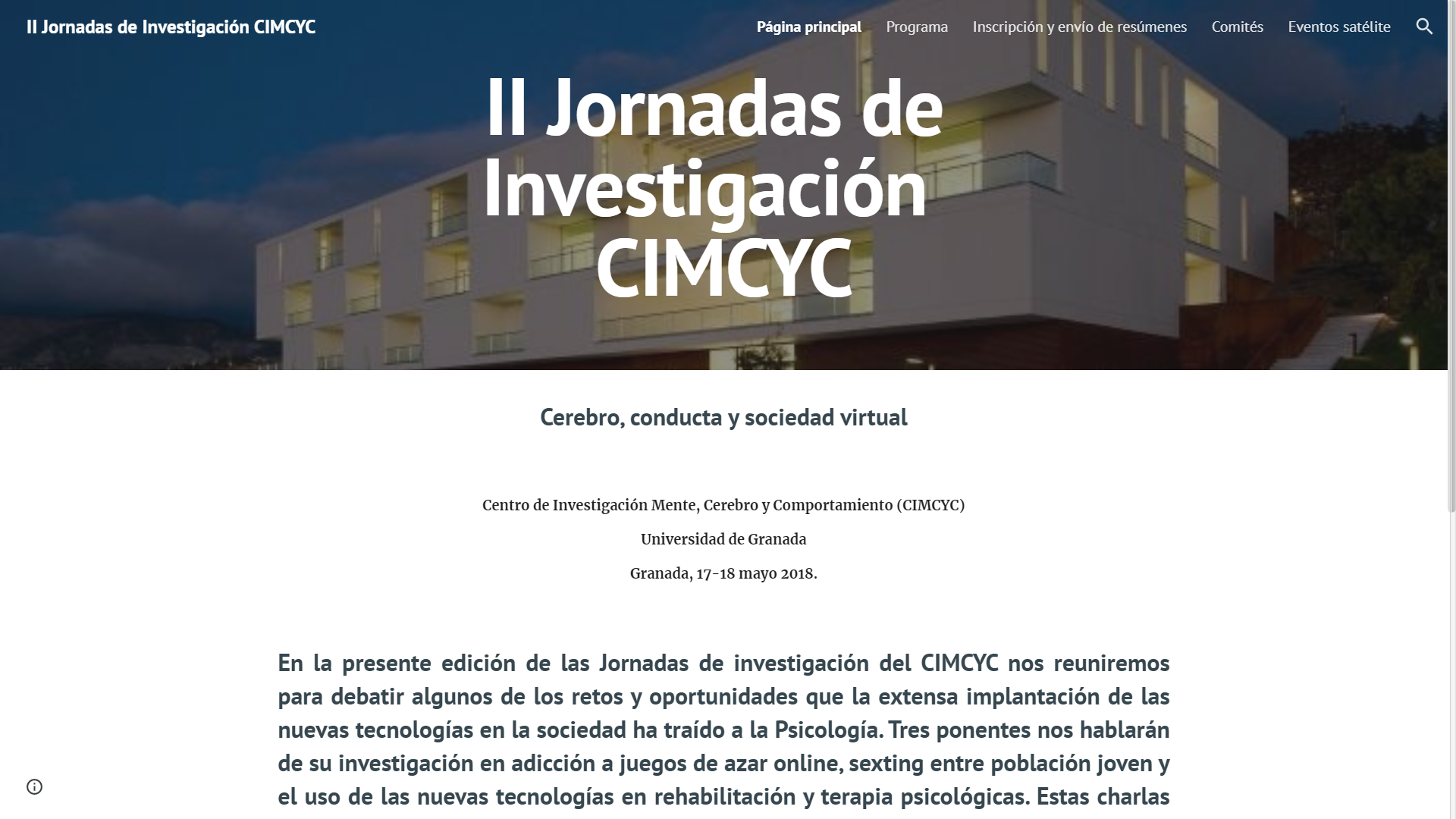 II Research Conference CIMCYC 2018
