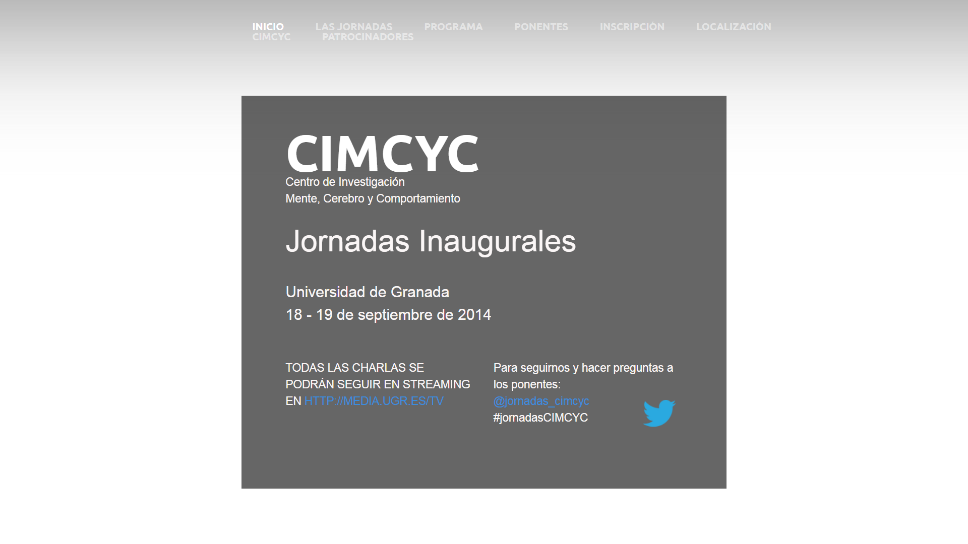 Jornadas inaugurales CIMCYC 2014