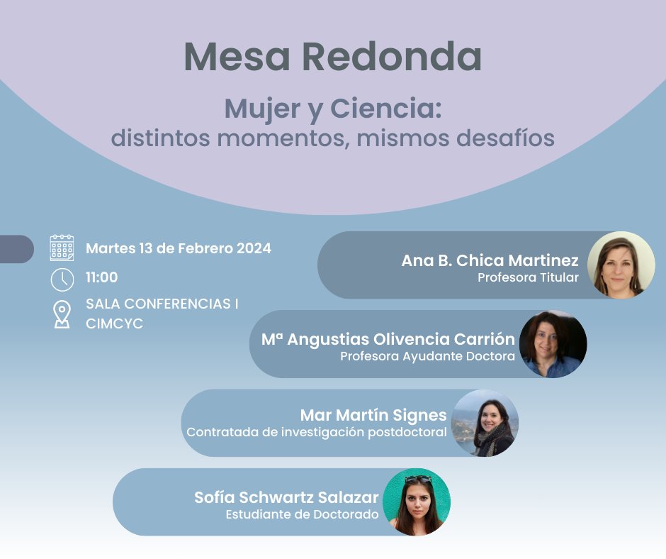 Mesa redonda: Mujer y Ciencia: distintos momentos, mismos desafíos
