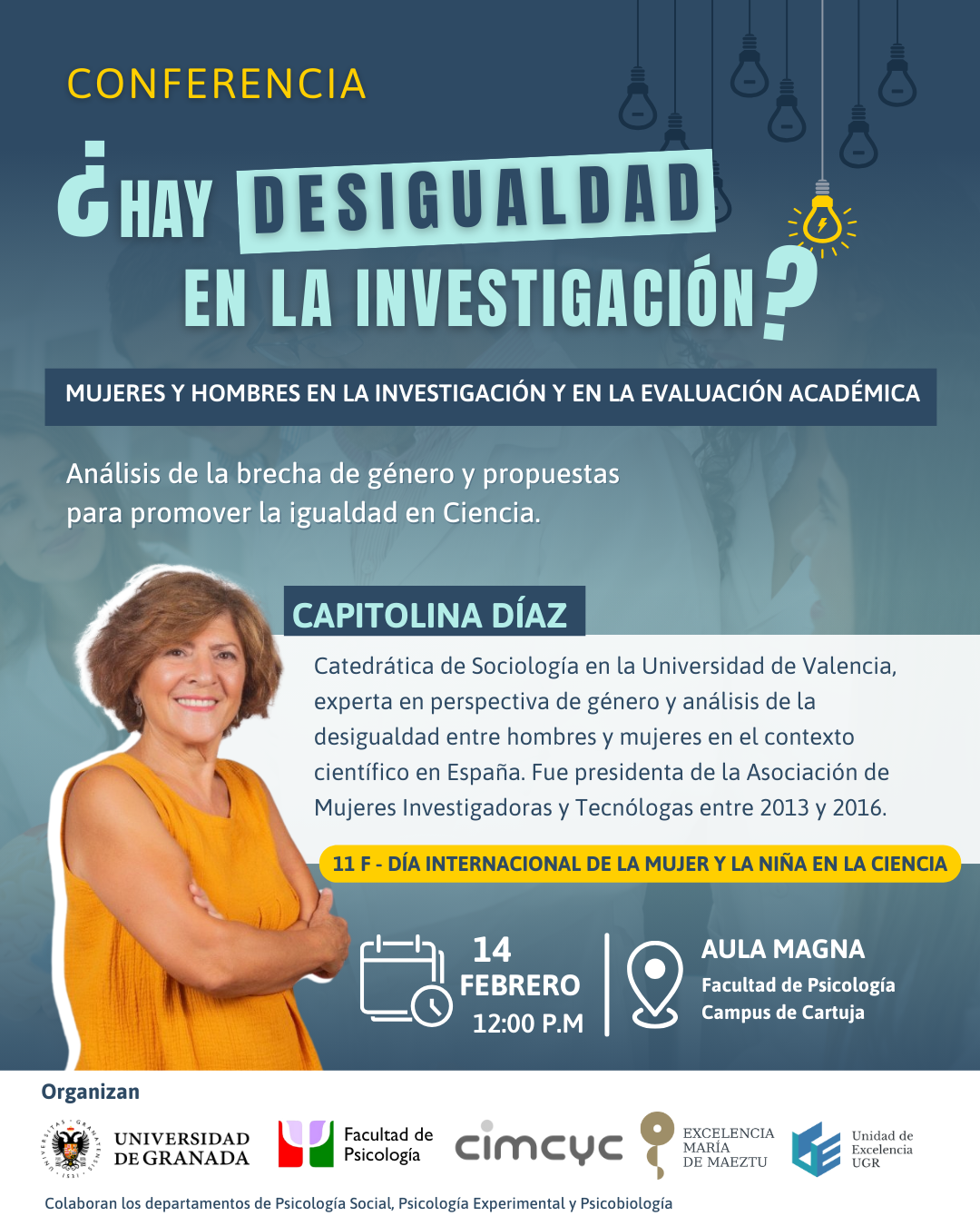 Conferencia: ¿Hay desigualdad en la investigación? - Día de la Mujer y la Niña en la Ciencia