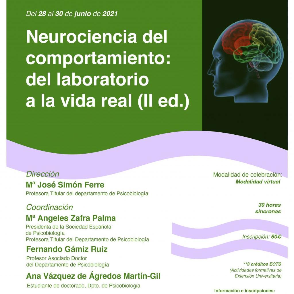 Cartel de Neurociencia del comportamiento: del laboratorio a la vida real (II Edición)