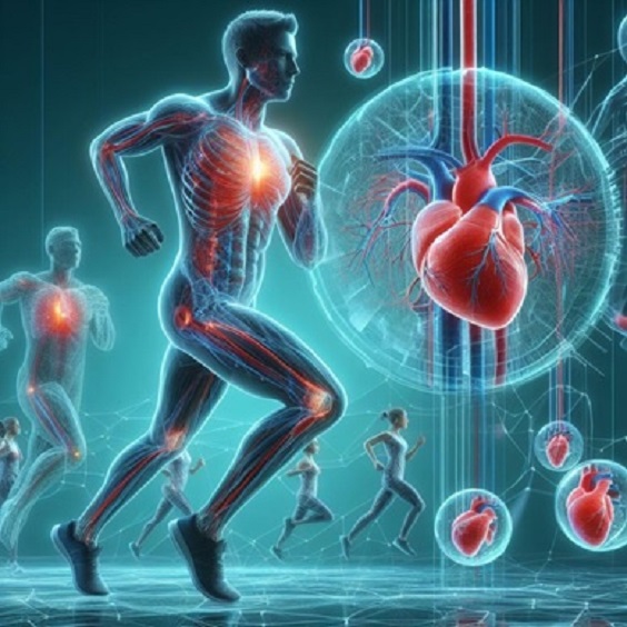 Man running and how his cardiovascular system activates
