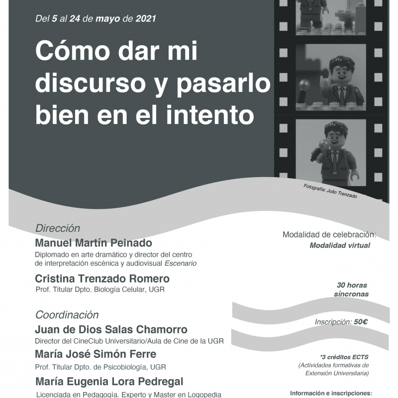 Curso online: "Cómo dar mi discurso y pasarlo bien en el intento" Cartel del Curso online: "Cómo dar mi discurso y pasarlo bien en el intento"