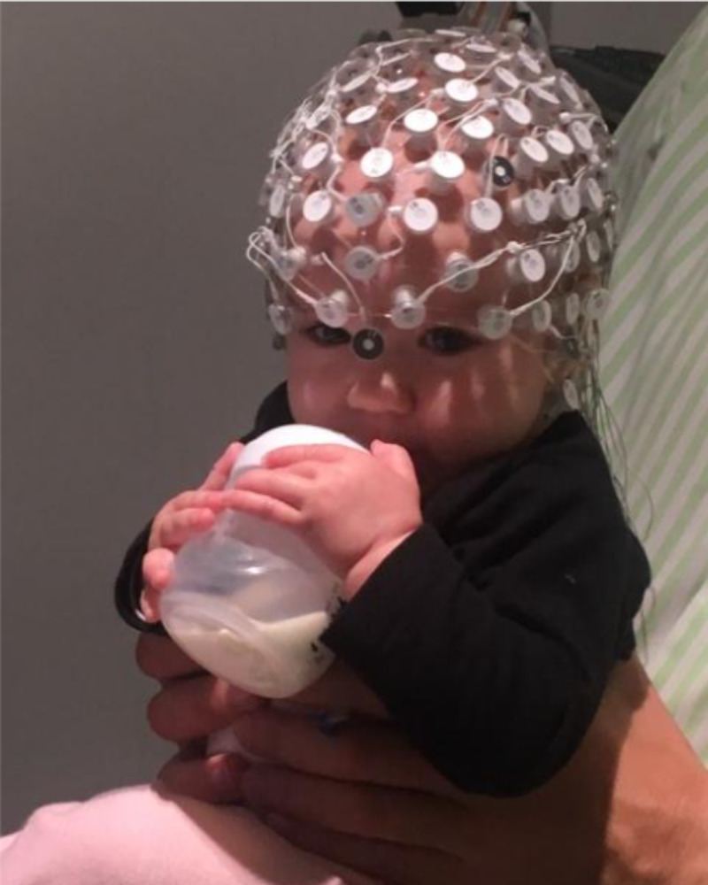 La actividad cerebral frontal predice el desarrollo de la atención en bebés